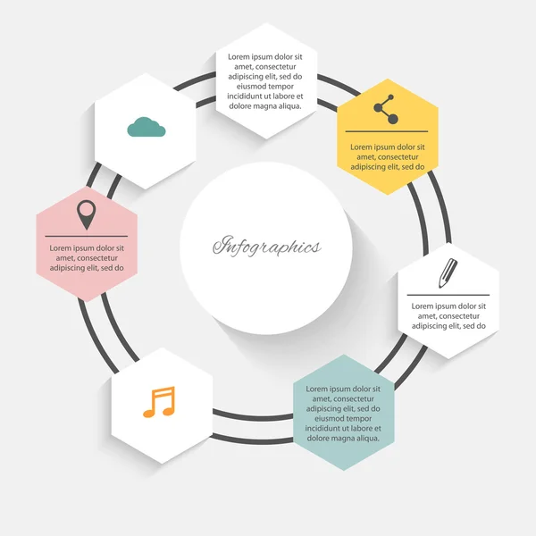 Colorful infographics for business presentation — Stock Vector