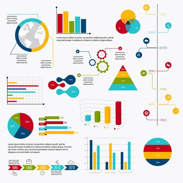 Šablony návrhů infographic časové osy — Stockový vektor