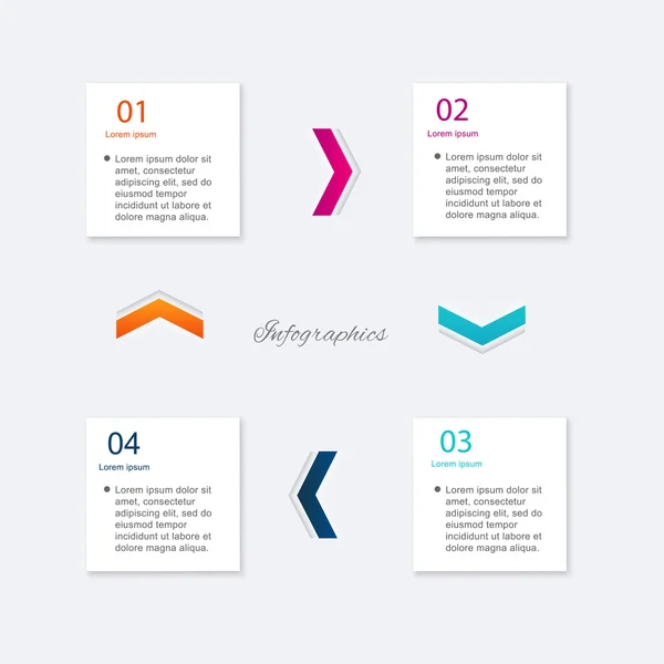 Infographies colorées pour les présentations commerciales — Image vectorielle