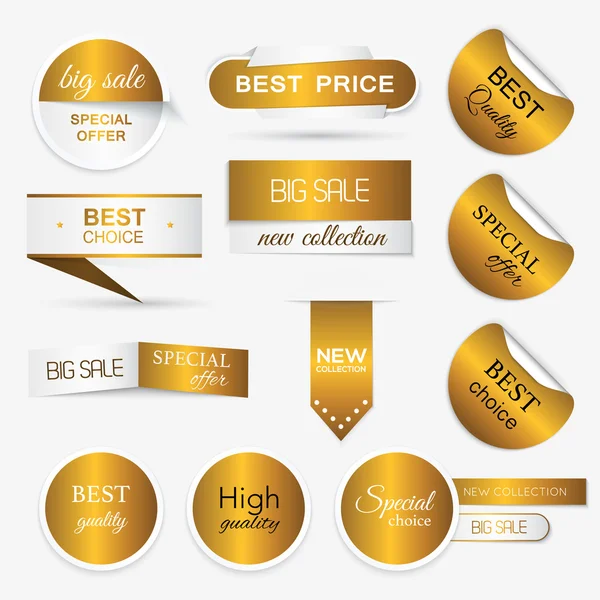 Premium seals and stickers — Stock Vector