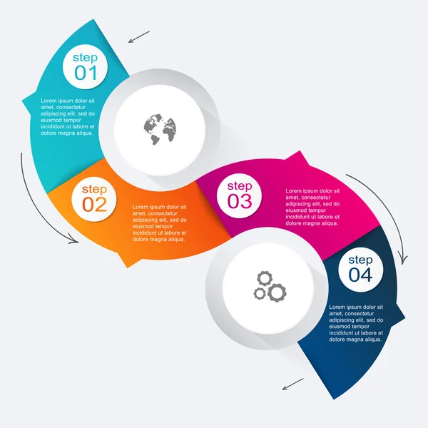 Färgglada infographics för affärspresentationer — Stock vektor