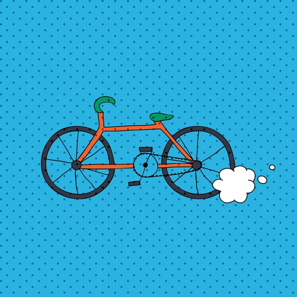 Bicicleta de estilo pop art — Vector de stock