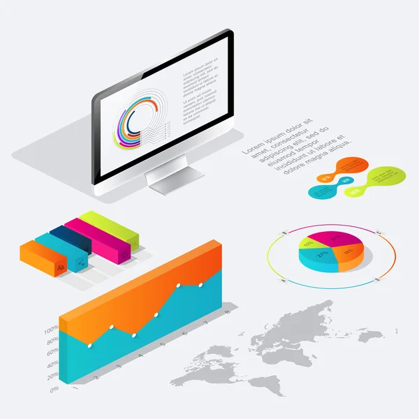 Infographic részére teendő bemutatások — Stock Vector