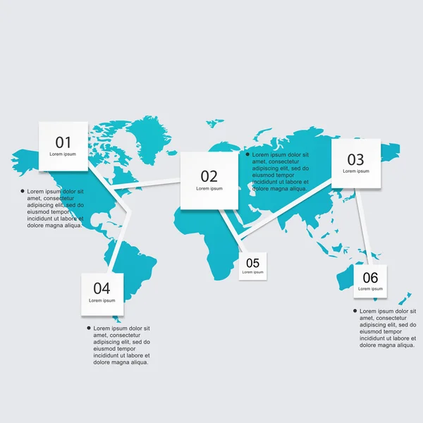 Världen infographics för Affärspresentation — Stock vektor