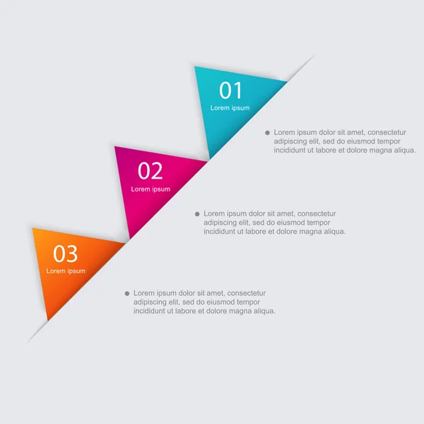 Infografías coloridas para presentaciones de negocios — Archivo Imágenes Vectoriales