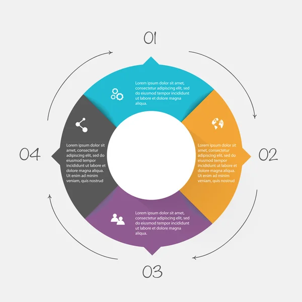 Färgglada infographics för affärspresentationer — Stock vektor