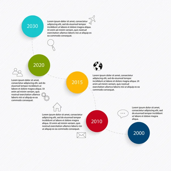 Farbenfrohe Infografiken für die Unternehmenspräsentation — Stockvektor