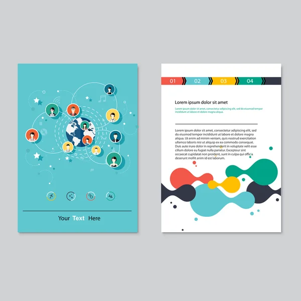 Brochure modello di design — Vettoriale Stock