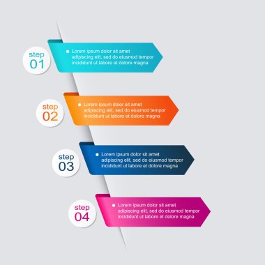 İş sunumları için renkli Infographics