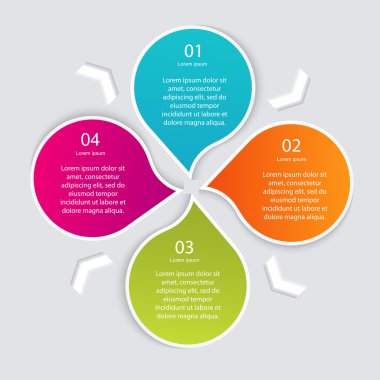 İş sunumları için renkli Infographics