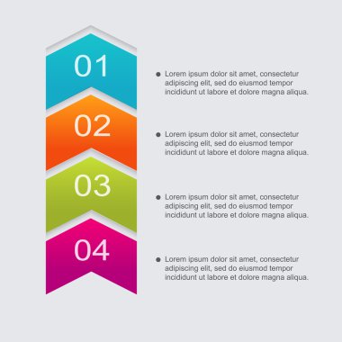 İş sunumları için renkli Infographics