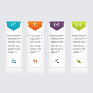 İş sunumları için renkli Infographics