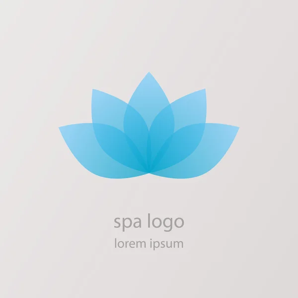 Loto flor logo — Vector de stock