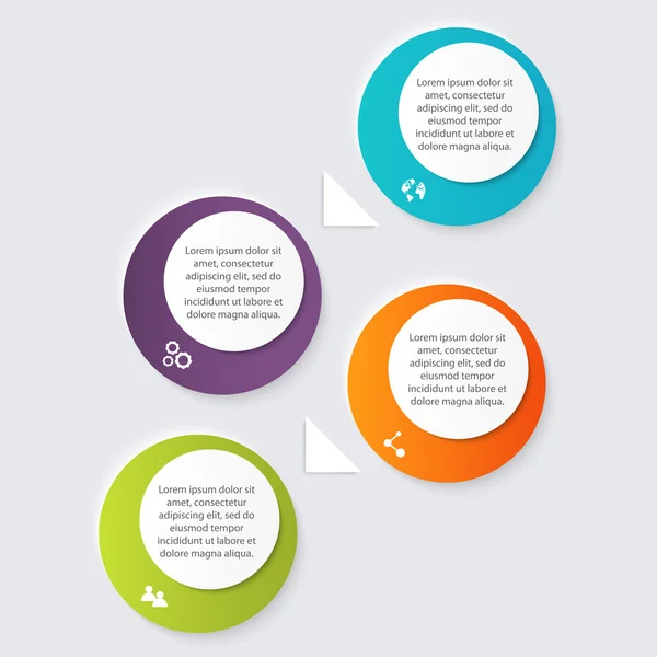 Farbenfrohe Infografiken für die Unternehmenspräsentation — Stockvektor