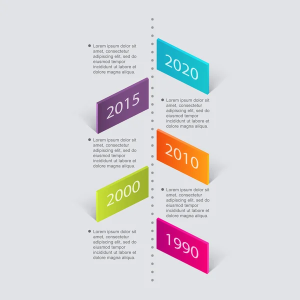 Infografías coloridas para presentaciones de negocios — Vector de stock