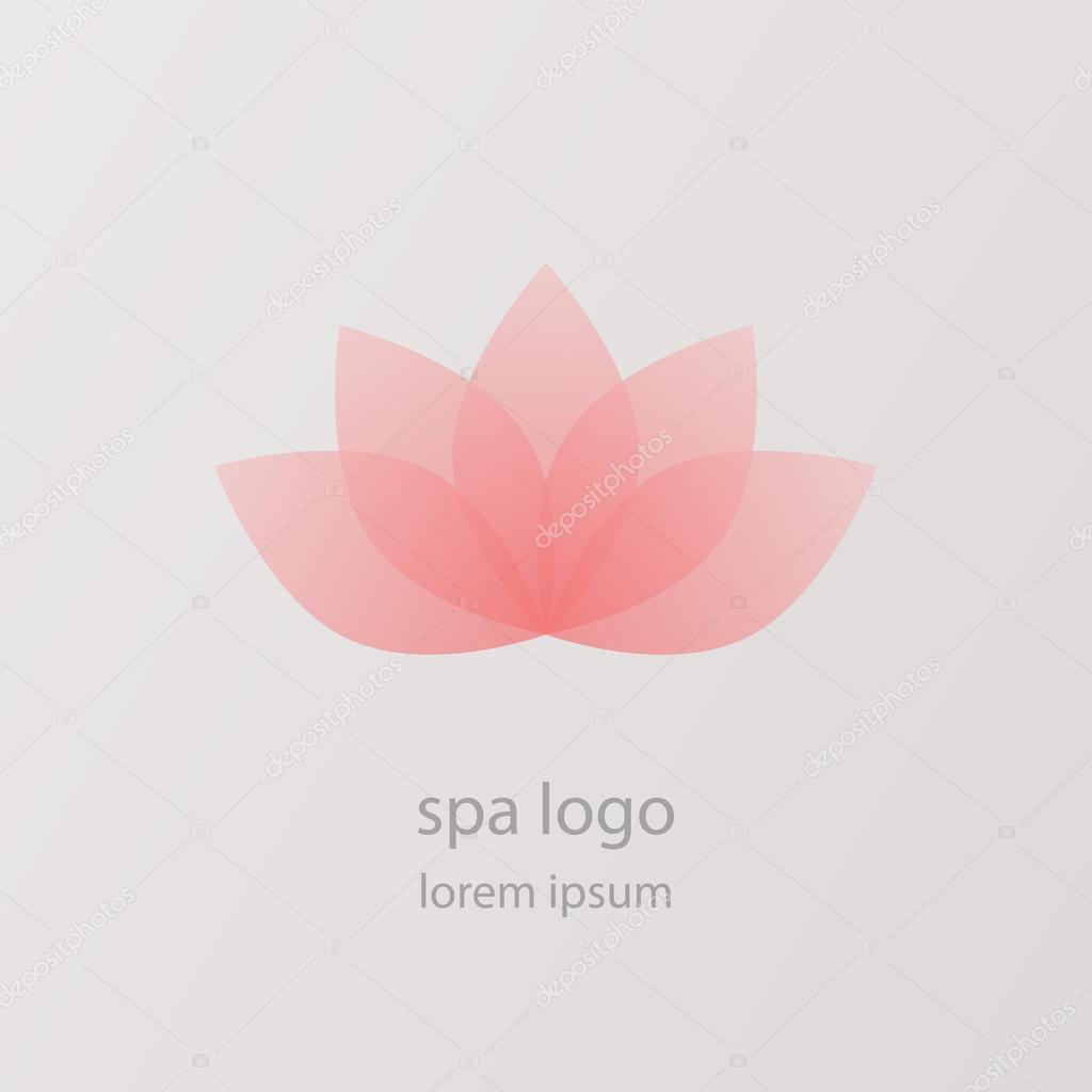 Lotus flower logo. Health & Spa creative idea