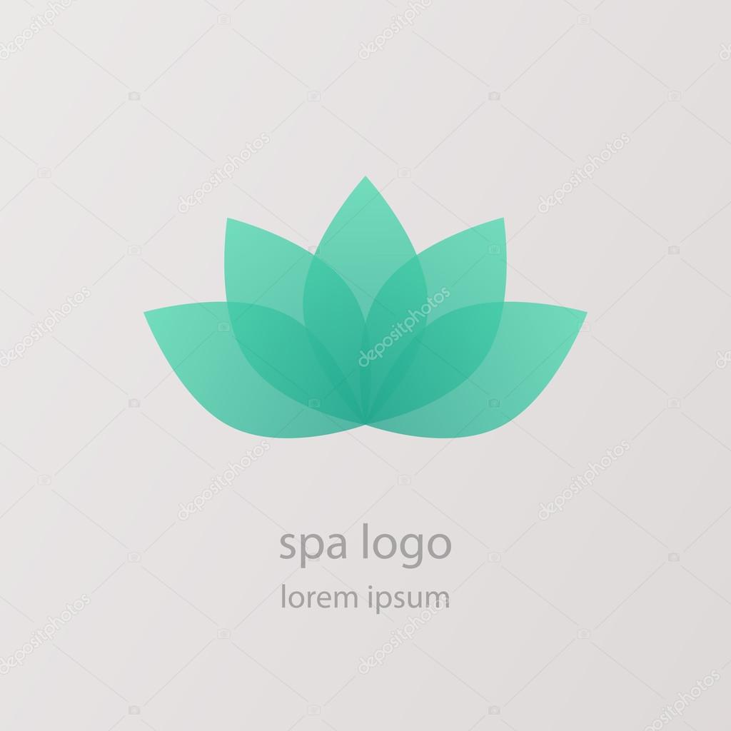 Lotus flower logo. Health & Spa creative idea