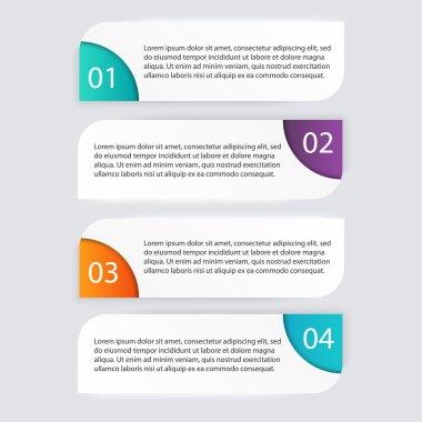 İş sunumları için renkli Infographics