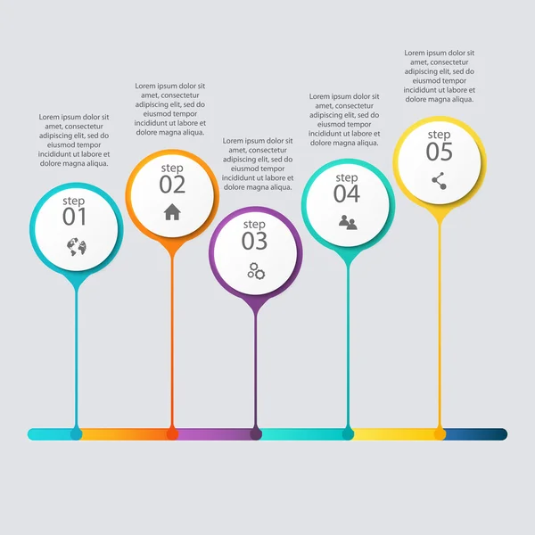 Infografiken für Unternehmenspräsentationen — Stockvektor