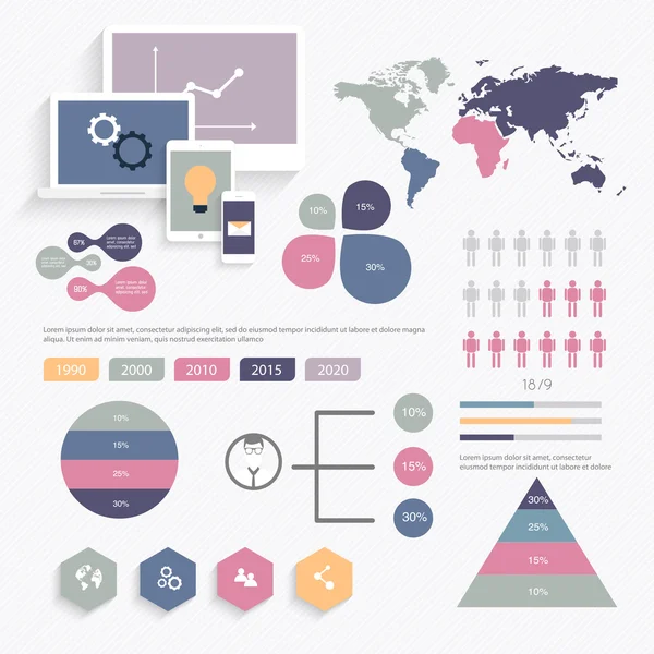 Plantillas de diseño infográfico de línea de tiempo — Vector de stock