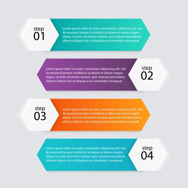 İş sunumları için renkli Infographics