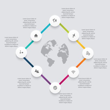 iş sunumu için renkli Infographics