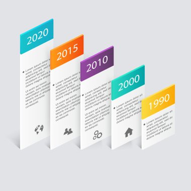 İş sunumları için renkli Infographics