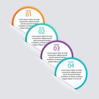 İş sunumları için renkli Infographics