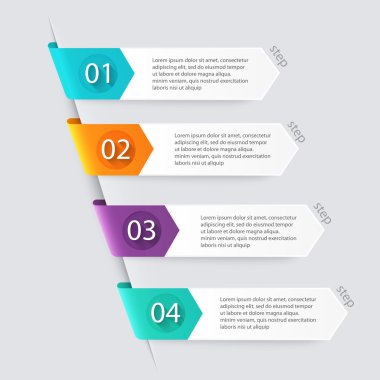 İş sunumları için renkli Infographics