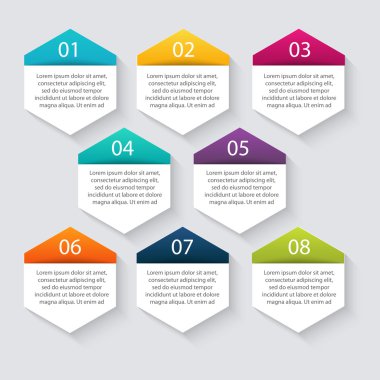 İş sunumları için renkli Infographics