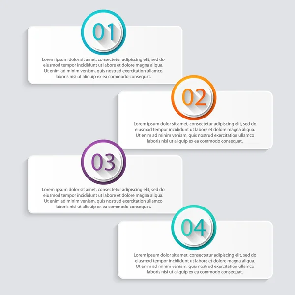 Infographies colorées pour les présentations commerciales — Image vectorielle