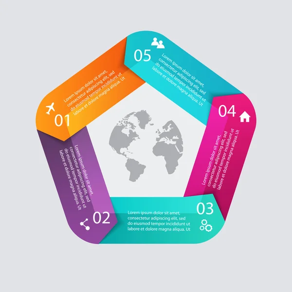 Färgglada infographics för affärspresentationer — Stock vektor