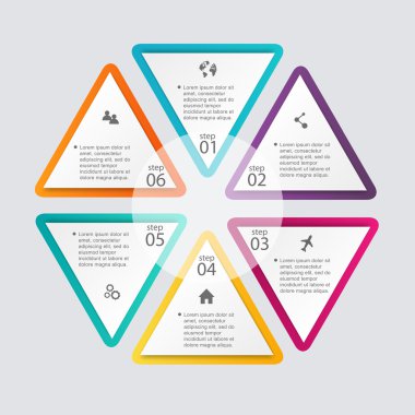 İş sunumları için renkli Infographics