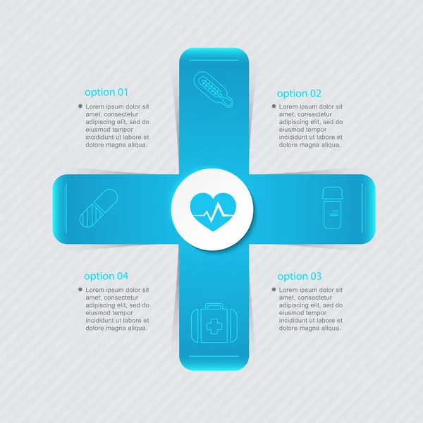 Medische infographic gezondheidszorg — Stockvector