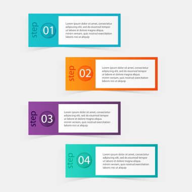 İş sunumları için renkli Infographics