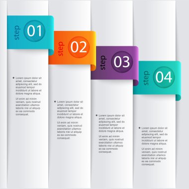 İş sunumları için renkli Infographics