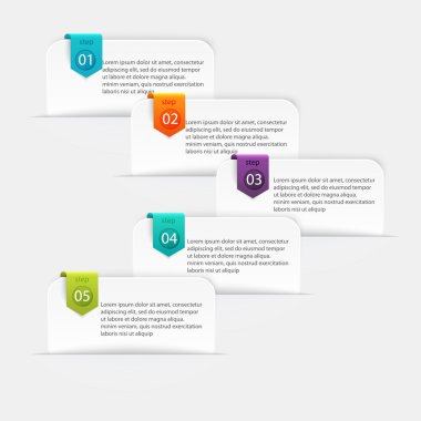 İş sunumları için renkli Infographics