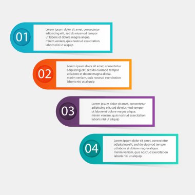 İş sunumları için renkli Infographics