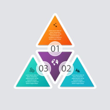 İş sunumları için renkli Infographics