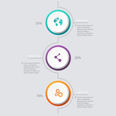 iş sunumu için renkli Infographics