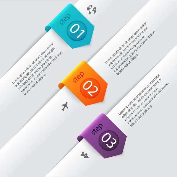 Infografica colorata per presentazioni aziendali — Vettoriale Stock