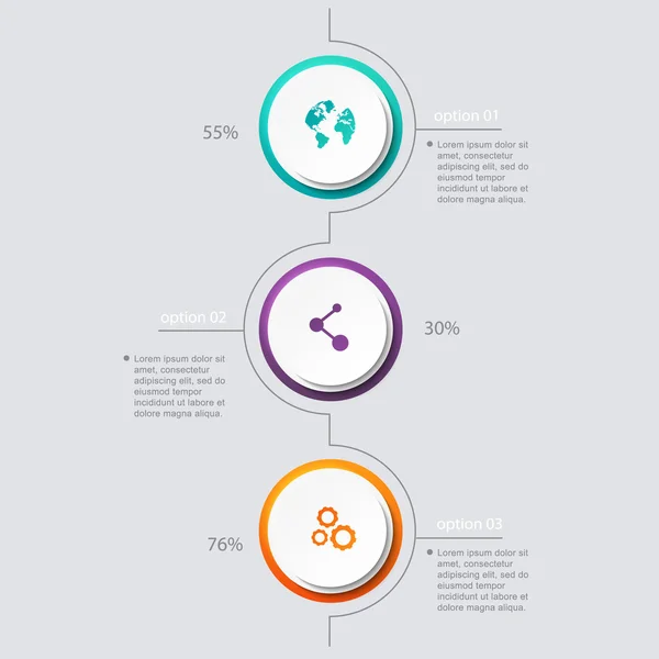 Infografías coloridas para la presentación de negocios — Archivo Imágenes Vectoriales