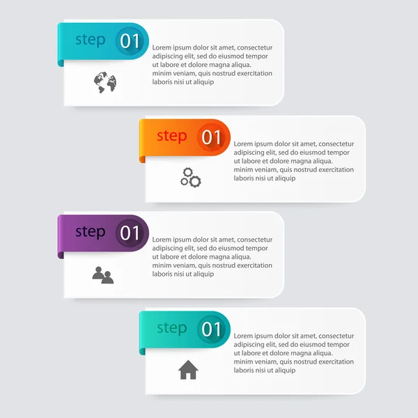 Gráficos de información para sus presentaciones de negocios — Vector de stock