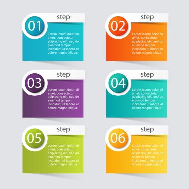 iş sunumu için renkli Infographics