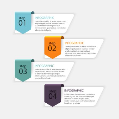 iş sunumu için renkli Infographics