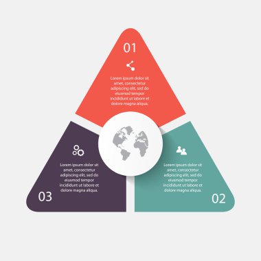 iş sunumu için renkli Infographics