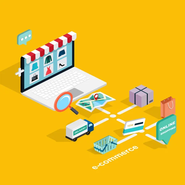 Infographic  e-commerce concept — 图库矢量图片