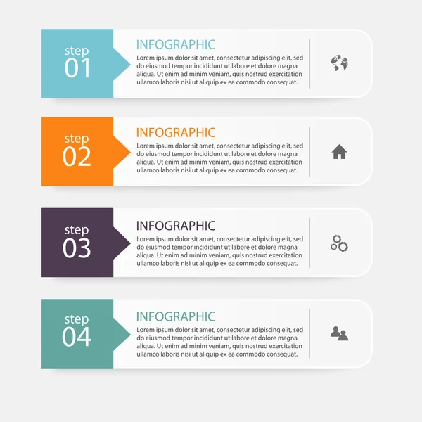 Infographies colorées pour la présentation de l'entreprise — Image vectorielle