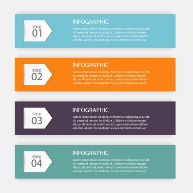 iş sunumu için renkli Infographics