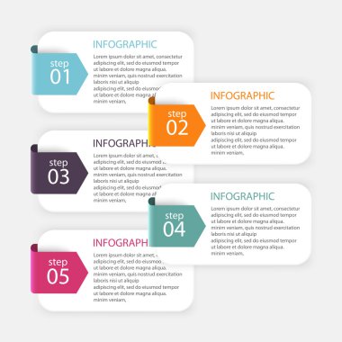 iş sunumu için renkli Infographics